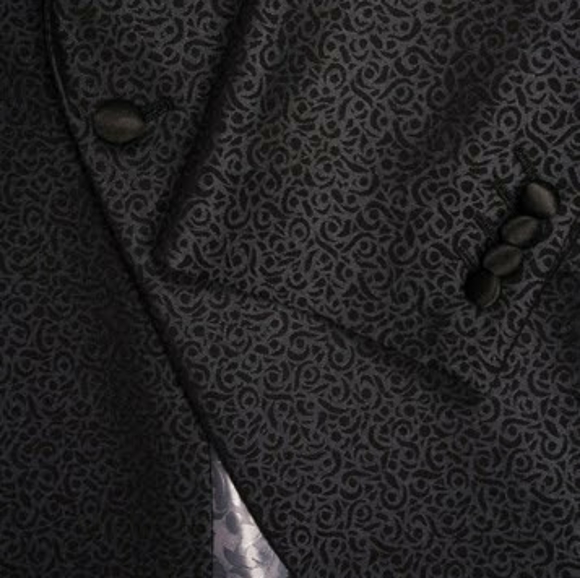 Savile Row One Button Slim Fit Dinner Jacket - Picture 3 of 6